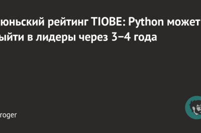 Июньский рейтинг TIOBE: Python может выйти в лидеры через 3−4 года