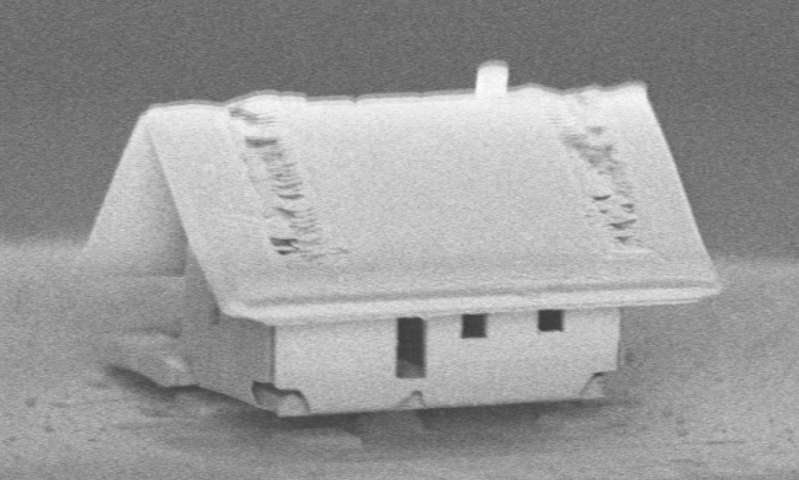 Французские нанотехнологи построили домик микроскопического размера